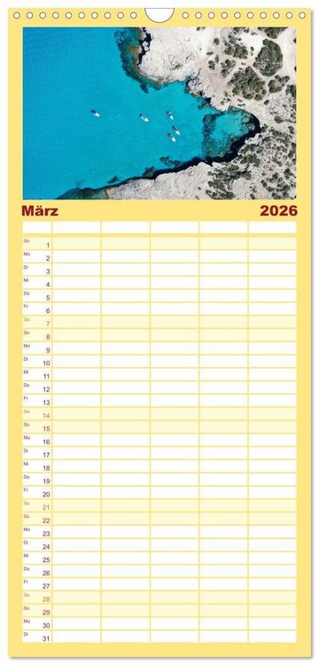 Produktbild: Familienplaner 2026 - Zypern - Eine bezaubernde Reise. mit 5 Spalten (Wandkalender, 21 x 45 cm) CALVENDO