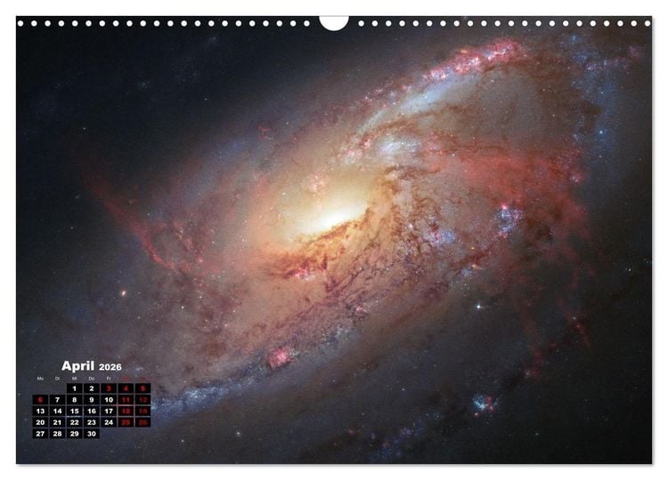 Produktbild: Hubble - 35 Jahre atemberaubende Aufnahmen (Wandkalender 2026 DIN A3 quer), CALVENDO Monatskalender