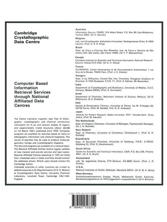 Produktbild: Molecular Structures and Dimensions