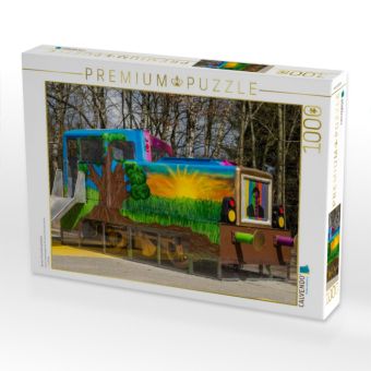 Produktbild: CALVENDO Puzzle Bunter Eisenbahnspielplatz | 1000 Teile Lege-Gr&ouml;&szlig;e 64x48cm Foto-Puzzle f&uuml;r gl&uuml;ckliche Stunden