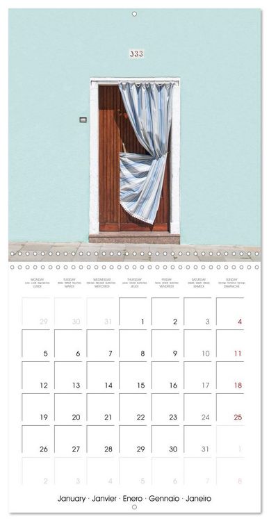 Produktbild: Doors of Burano (Wall Calendar 2026 12 &times; 12 Inch) CALVENDO 12 Month Wall Calendar