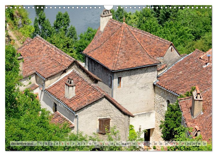 Produktbild: Saint-Cirq-Lapopie Village (Calendrier mural 2026 DIN A3 vertical), CALVENDO calendrier mensuel