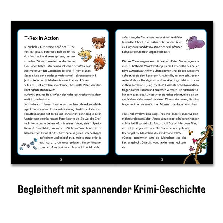 Produktbild: Krimipuzzle Die drei ??? Kids T-Rex in Action