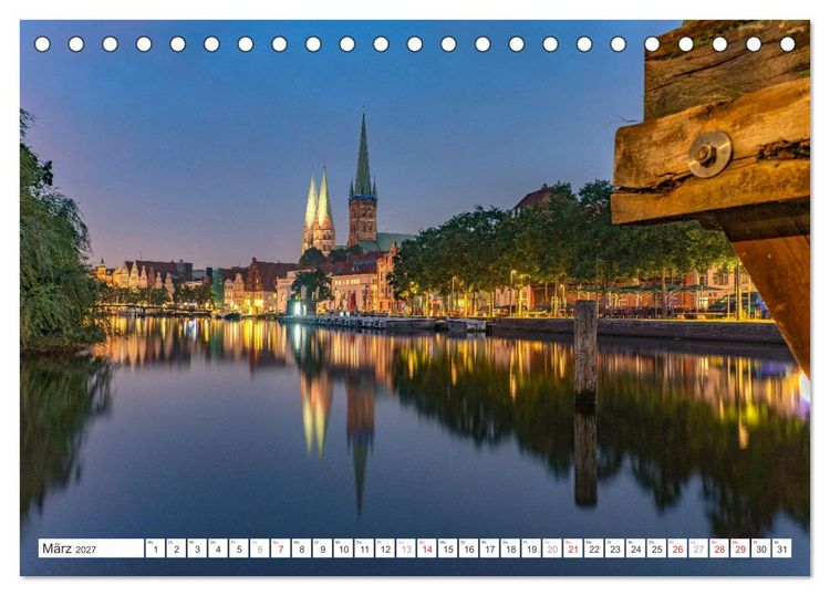 Produktbild: Schleswig-Holstein - Hansestadt L&uuml;beck (Tischkalender 2027 DIN A5 quer), CALVENDO Monatskalender