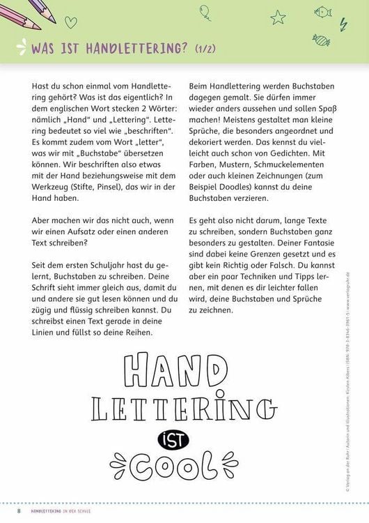 Produktbild: Handlettering in der Schule