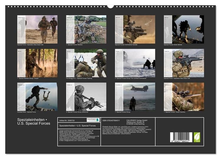 Produktbild: Spezialeinheiten &bull; U.S. Special Forces (hochwertiger Premium Wandkalender 2026 DIN A2 quer), Kunstdruck in Hochglanz