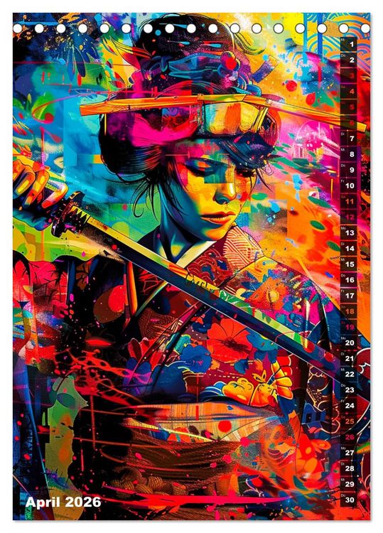 Produktbild: Samurai - Onna Bugeisha (Tischkalender 2026 DIN A5 hoch), CALVENDO Monatskalender