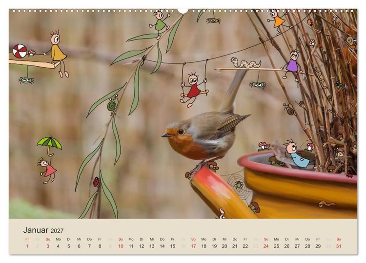 Produktbild: Das Leben der kleinen Pankies (hochwertiger Premium Wandkalender 2027 DIN A2 quer), Kunstdruck in Hochglanz