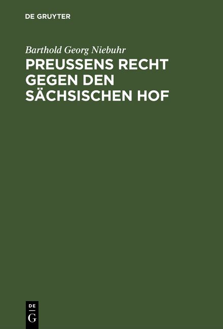 Produktbild: Preu&szlig;ens Recht gegen den s&auml;chsischen Hof
