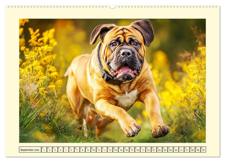 Produktbild: Bullmastiff im Portr&auml;t. Kraftvolle Hunde mit sanftem Wesen (Wandkalender 2026 DIN A2 quer), CALVENDO Monatskalender
