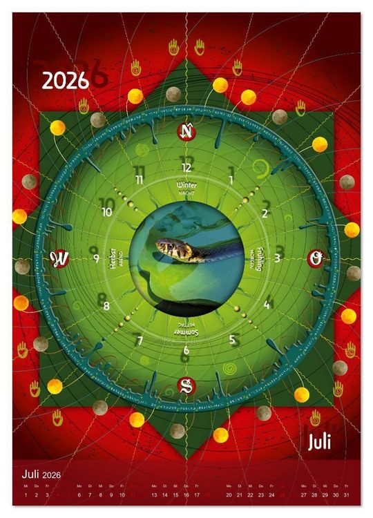 Produktbild: Jahreskreise (Wandkalender 2026 DIN A3 hoch), CALVENDO Monatskalender