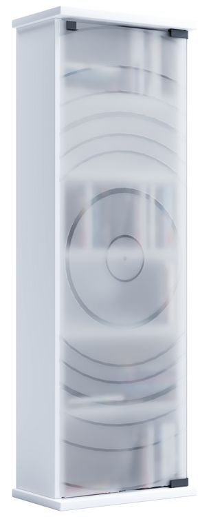 Produktbild: Holz CD DVD Stand Regal Schrank Glast&uuml;r Tilano M