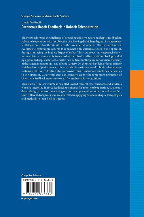 Produktbild: Cutaneous Haptic Feedback in Robotic Teleoperation