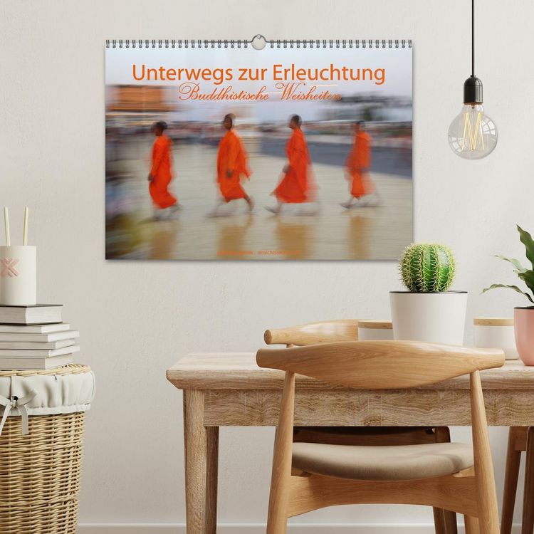 Produktbild: Unterwegs zur Erleuchtung Buddhistische Weisheiten (Wandkalender 2026 DIN A3 quer), CALVENDO Monatskalender