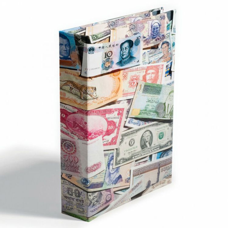 Produktbild: Banknotenalbum BILLS mit 100 festeingebundenen H&uuml;llen
