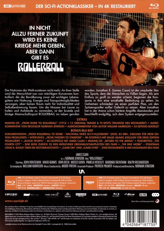 Produktbild: Rollerball - 3-Disc Limited Collector&rsquo;s Edition im Mediabook (UHD + Blu-Ray + Bonus-Blu-Ray)