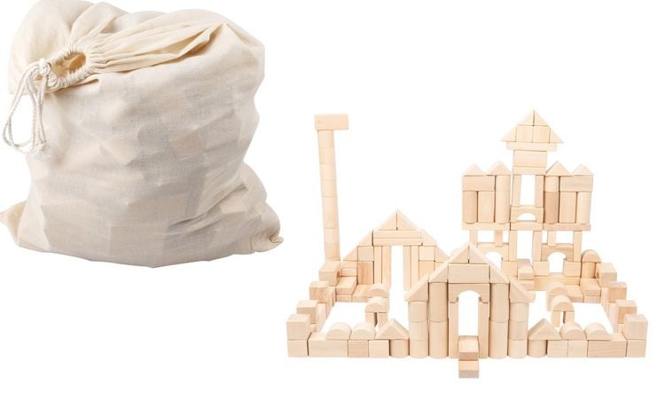 Produktbild: Holzbausteine Natur 200er-Pack im Beutel
