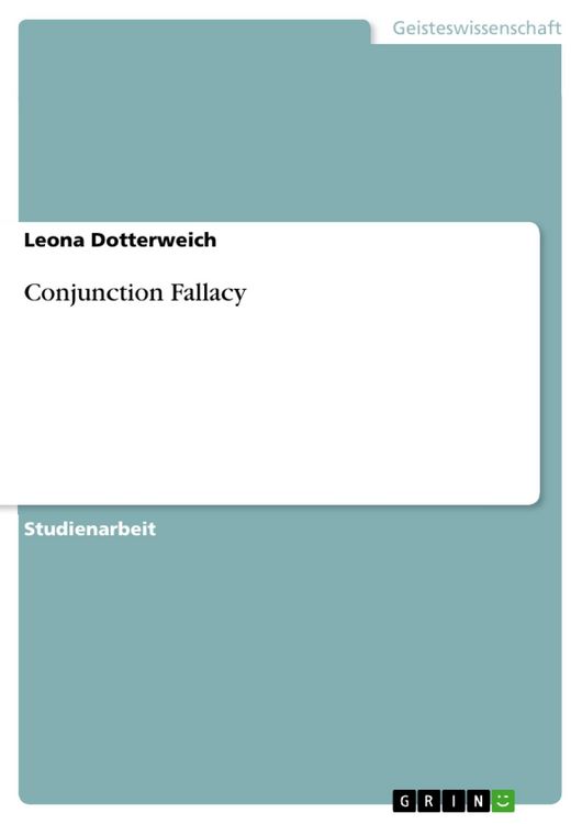Produktbild: Conjunction Fallacy