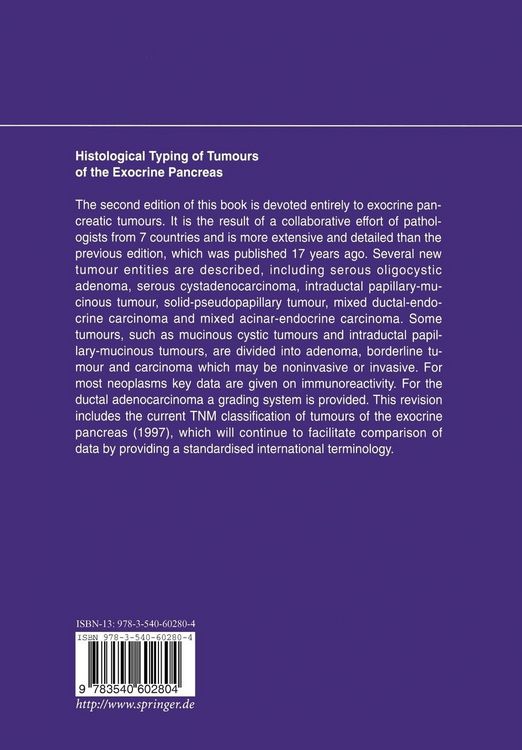 Produktbild: Histological Typing of Tumours of the Exocrine Pancreas