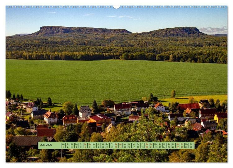 Produktbild: S&auml;chsische Schweiz - Erlebnisse eines Herbsturlaubs (hochwertiger Premium Wandkalender 2026 DIN A2 quer), Kunstdruck in Hochglanz