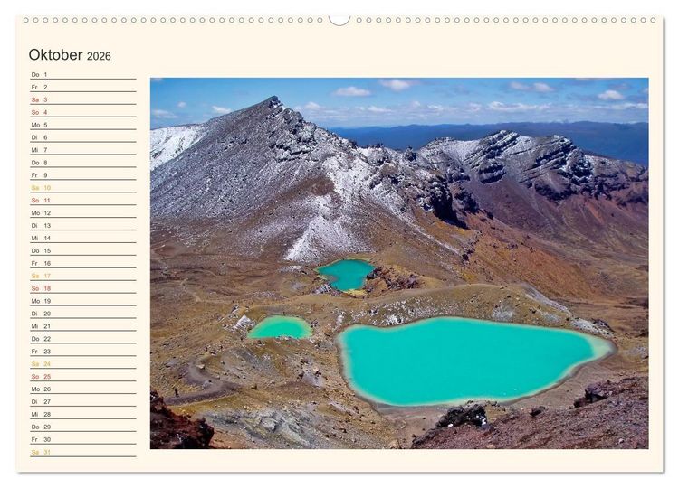 Produktbild: Neuseeland - atemberaubend sch&ouml;n (Wandkalender 2026 DIN A2 quer), CALVENDO Monatskalender