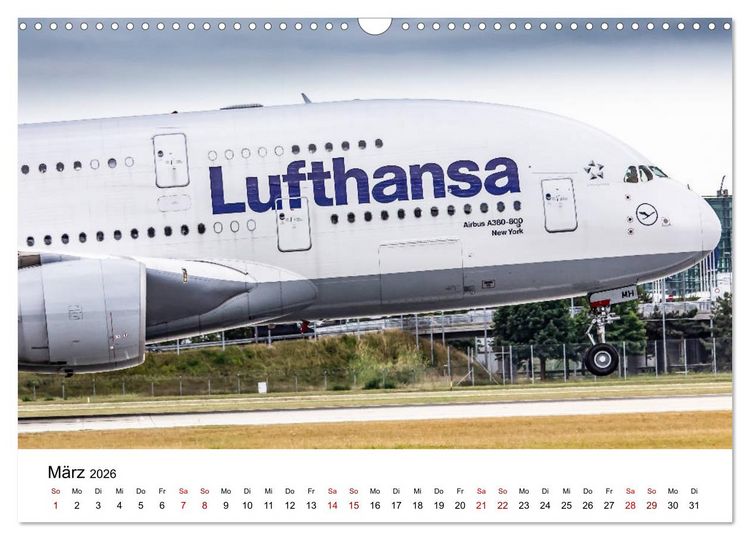 Produktbild: Planespotting am Flughafen M&uuml;nchen (Wandkalender 2026 DIN A3 quer), CALVENDO Monatskalender