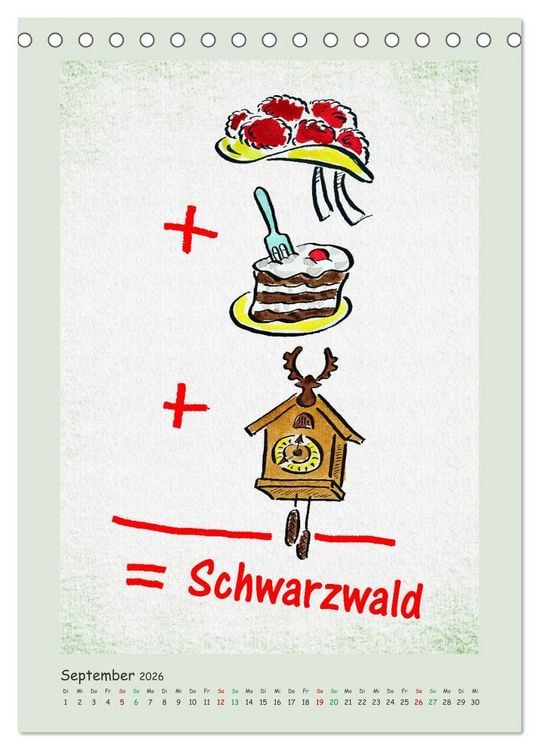 Produktbild: Bollenhut Cartoons (Tischkalender 2026 DIN A5 hoch), CALVENDO Monatskalender