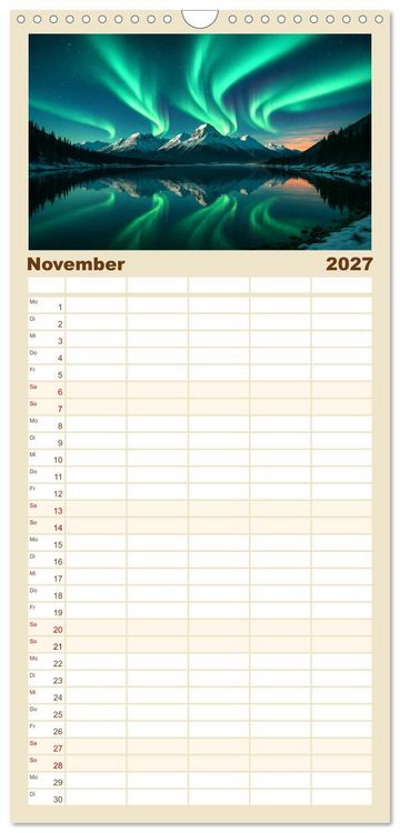 Produktbild: Familienplaner 2027 - USA &ndash; von Yellowstone bis Texas - Cowboys, Pr&auml;rie und Bisons mit 5 Spalten (Wandkalender, 21 x 45 cm) CALVENDO