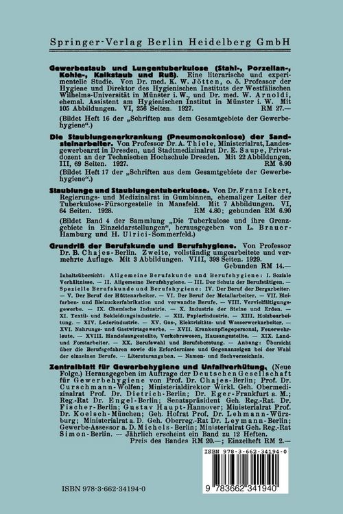 Produktbild: &Uuml;ber die Gesundheitsverh&auml;ltnisse der Arbeiter in der deutschen keramischen insbesondere der Porzellan - Industrie mit besonderer Ber&uuml;cksichtigung der Tuberkulosefrage