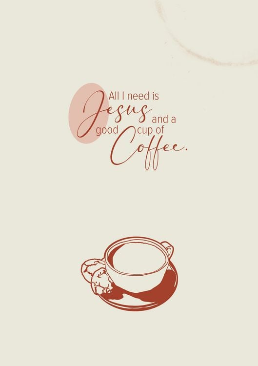 Produktbild: Notizbuch "Coffee and Jesus" - hell
