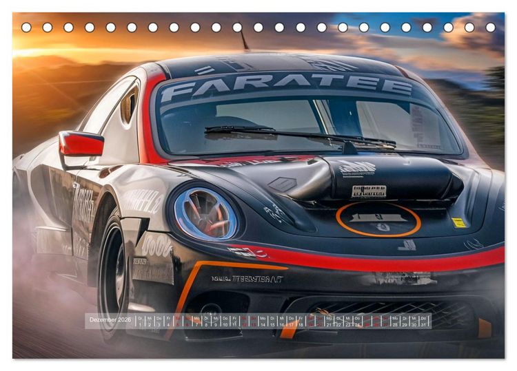 Produktbild: Fantasievolle Rennautos - Im Rausch der Geschwindigkeit (Tischkalender 2026 DIN A5 quer), CALVENDO Monatskalender