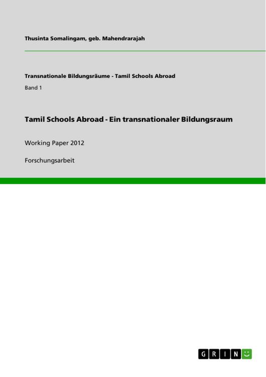 Produktbild: Tamil Schools Abroad - Ein transnationaler Bildungsraum