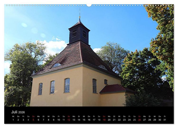 Produktbild: Evangelische Kirchen um Potsdam 2026 (hochwertiger Premium Wandkalender 2026 DIN A2 quer), Kunstdruck in Hochglanz