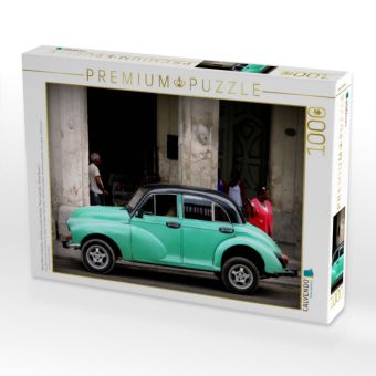 Produktbild: CALVENDO Puzzle Morris Minor in Havanna - Ein Motiv aus dem Kalender "Auto-Legenden - British Classics" | 1000 Teile Lege-Gr&ouml;&szlig;e 64x48cm Foto-Puzzle f&uuml;r gl&uuml;ckliche Stunden