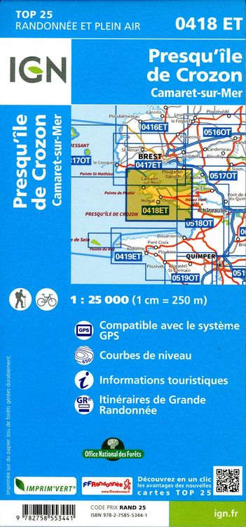 Produktbild: Camaret - Presqu' Ile de Crozon 1:25 000