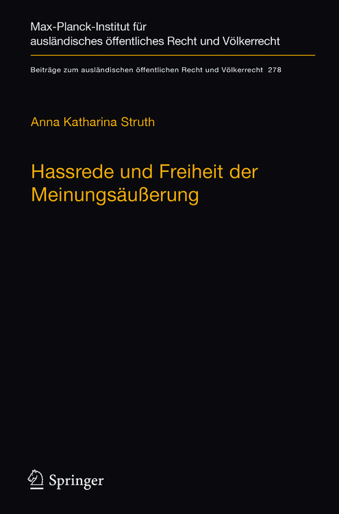 Produktbild: Hassrede und Freiheit der Meinungs&auml;u&szlig;erung