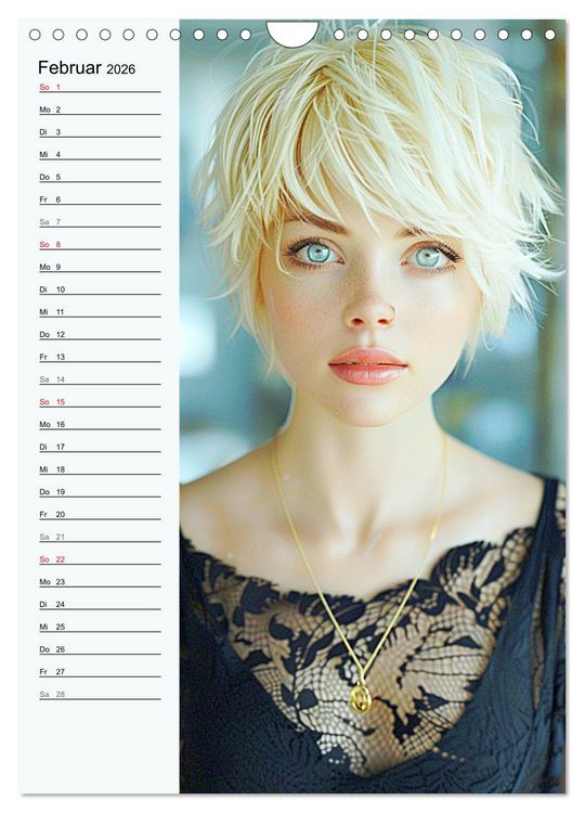 Produktbild: Kurzhaarschnitte. Zeitlose und sch&ouml;ne Schnitte f&uuml;r kurze Haare (Wandkalender 2026 DIN A4 hoch), CALVENDO Monatskalender