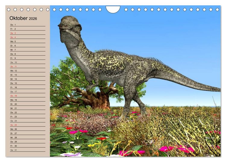 Produktbild: Dinosaurier. Urzeitliche Giganten (Wandkalender 2026 DIN A4 quer), CALVENDO Monatskalender