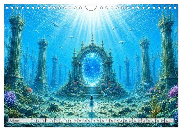 Produktbild: Versunkene Welten &ndash; Mystische Tiefen zwischen Traum und Ewigkeit (Wandkalender 2027 DIN A4 quer), CALVENDO Monatskalender