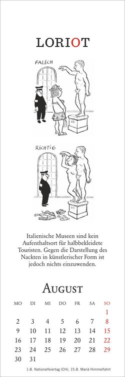 Produktbild: Loriot Lesezeichen & Kalender 2027