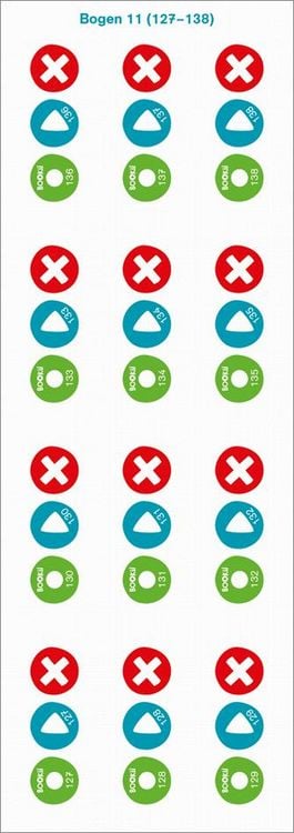 Produktbild: BOOKii&reg; Aufnahme-Sticker neutral Paket 2, Nr. 127-246 (120 St&uuml;ck)