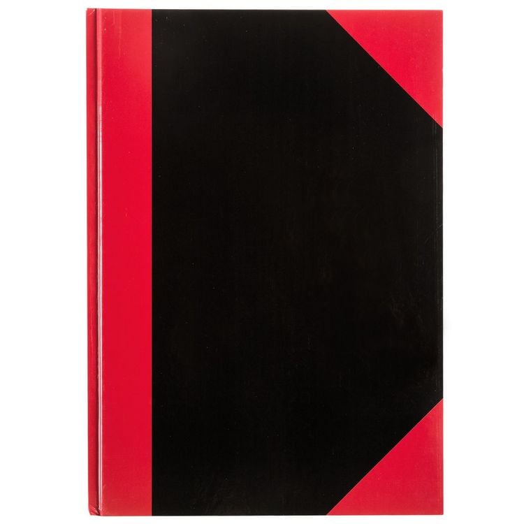 Produktbild: Idena Notizbuch Kladde kariert 96 Blatt 70g/m&sup2; schwarz/rot DIN A5