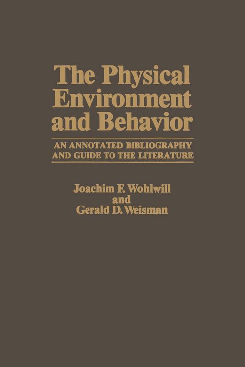 Produktbild: The Physical Environment and Behavior