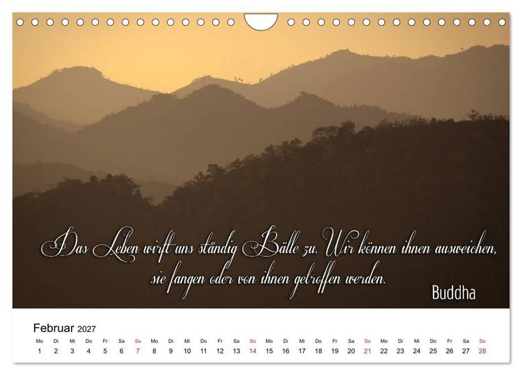 Produktbild: Buddhistische Weisheiten (Wandkalender 2027 DIN A4 quer), CALVENDO Monatskalender