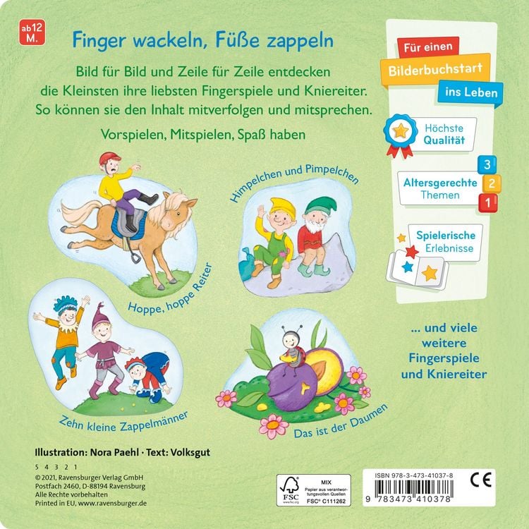 Produktbild: Bild f&uuml;r Bild spielen wir Fingerspiele