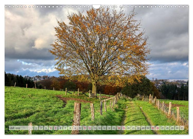Produktbild: Idyllische Wanderwege im Bergischen Land (Wandkalender 2026 DIN A3 quer), CALVENDO Monatskalender