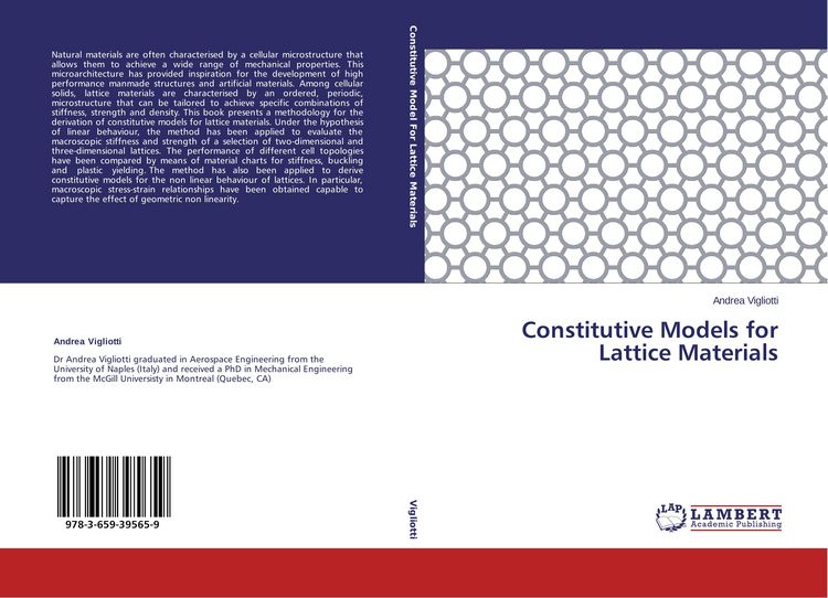 Produktbild: Constitutive Models for Lattice Materials