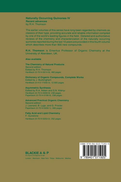 Produktbild: Naturally Occurring Quinones IV