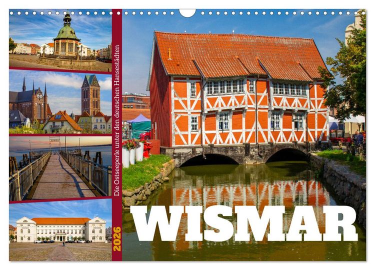 Produktbild: Wismar - Die Ostseeperle unter den deutschen Hansest&auml;dten (Wandkalender 2026 DIN A3 quer), CALVENDO Monatskalender