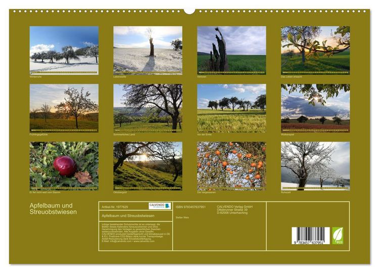 Produktbild: Apfelbaum und Streuobstwiesen (Wandkalender 2026 DIN A2 quer), CALVENDO Monatskalender